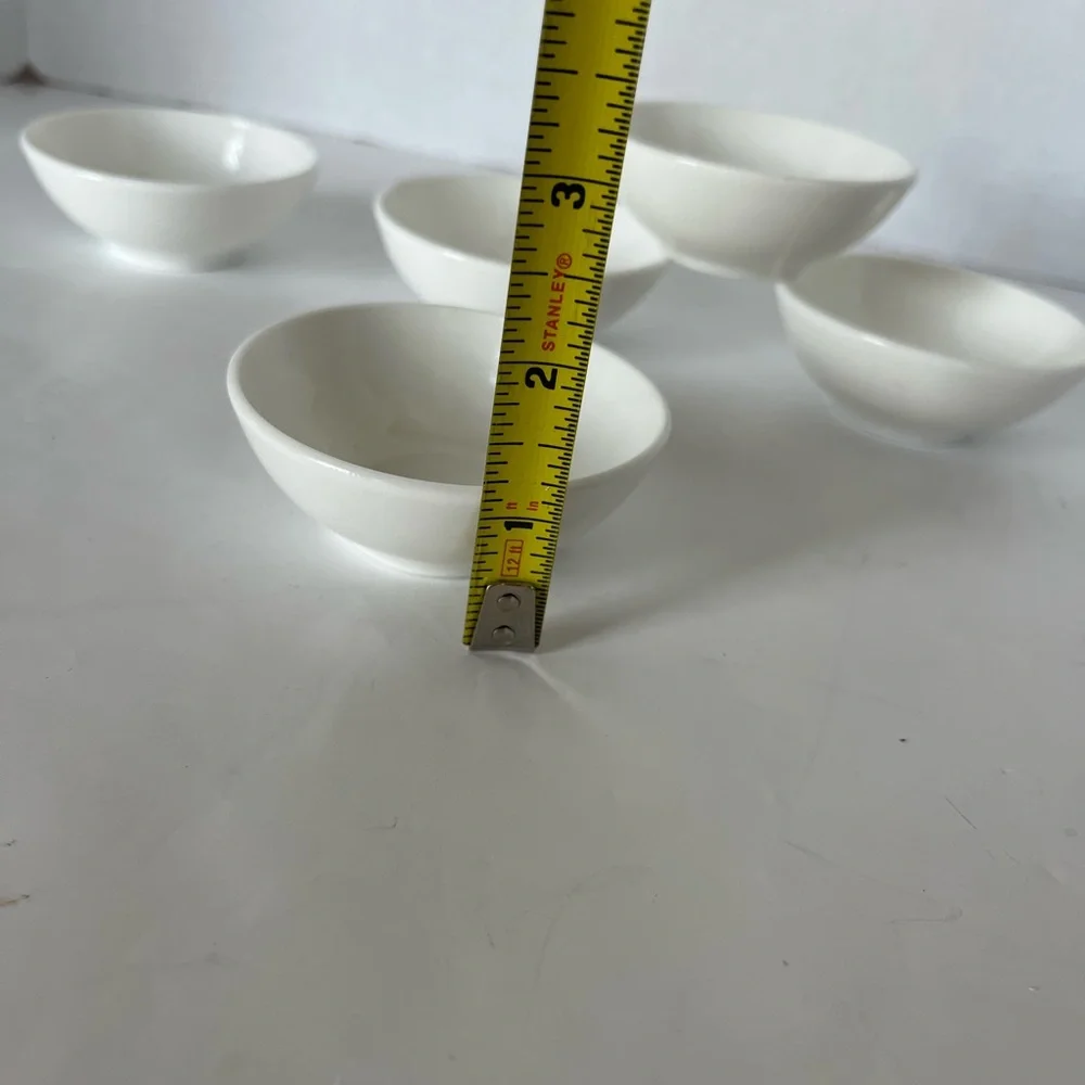Gibson White Element white prep mini bowls